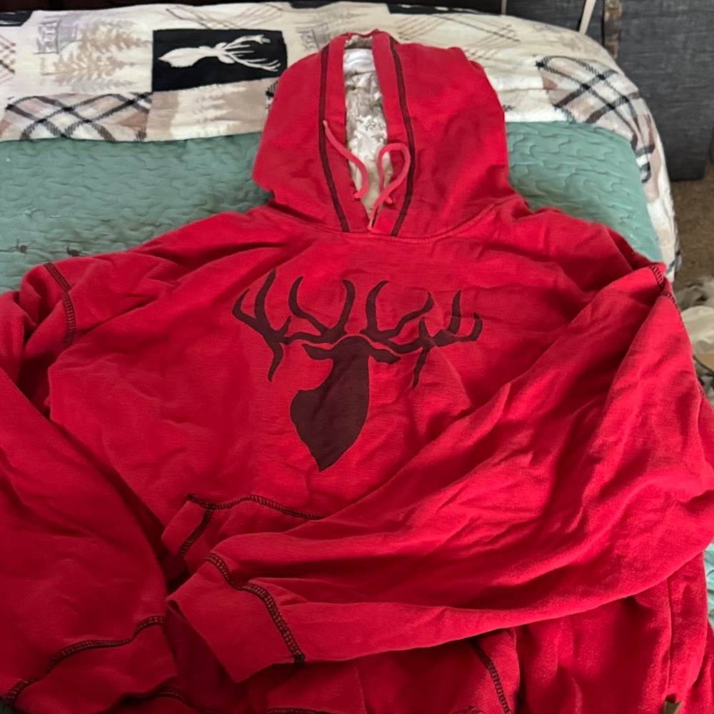 Red Deer Graphic Men's Hoodie